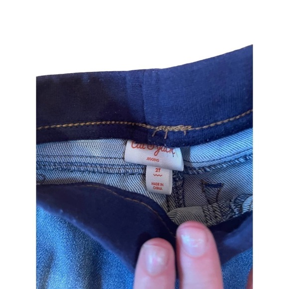 Toddler Girl Cat & Jack Pull on denim Jeggings. Size 2T - Picture 2 of 3